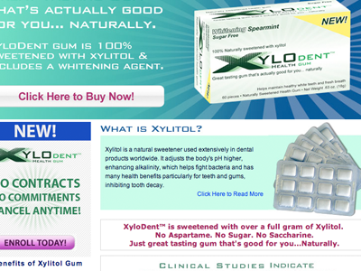 Website for XyloDent Gum